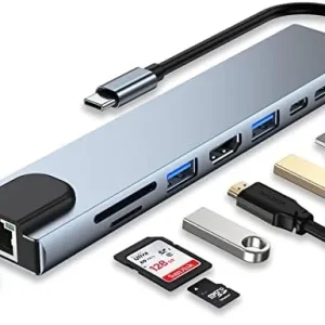Adaptateur USB type C RG45 8in1
